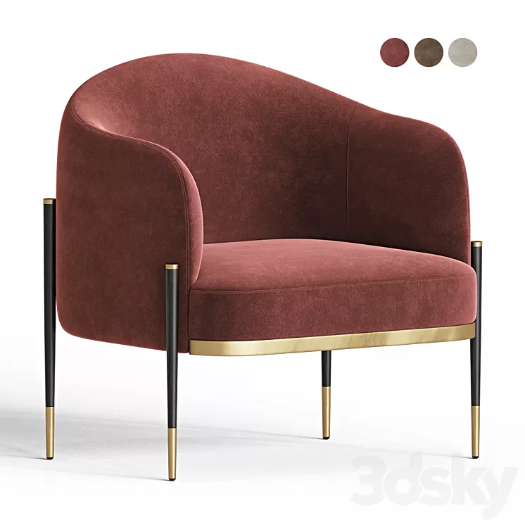 Oxford Armchair Capital Collection 3D Model