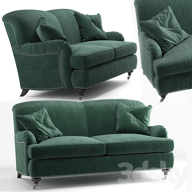 Oxford sofa. Kent Emerald. by Ethan Allen 3DModel Oxford sofa. Kent Emerald. by Ethan Allen 3DModel