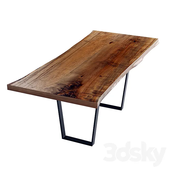Oxidized Maple Dining Table 3DModel