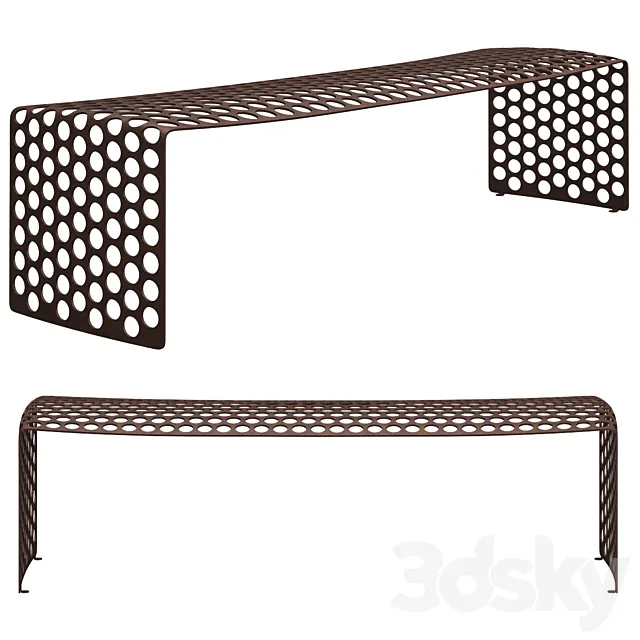 Oxyd metal bench 3DModel Oxyd metal bench 3DModel