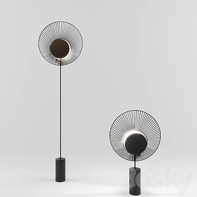 Oyster floor lamp 3D Model Oyster floor lamp 3D Model