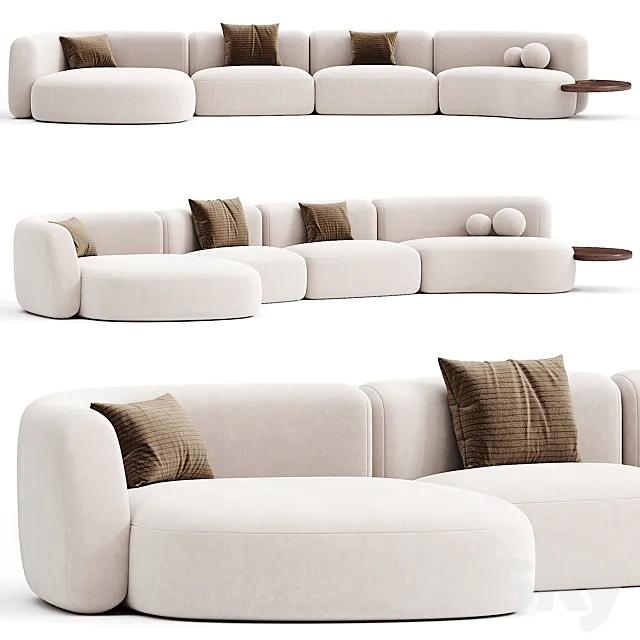 OZE MODULAR SOFA Delcourt Collection 3D Model OZE MODULAR SOFA Delcourt Collection 3D Model