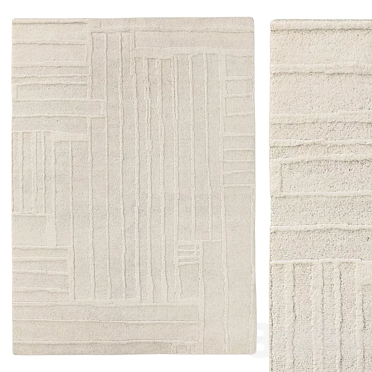 PAAVAI HAND-KNOTTED WOOL RUG 3D Model Free Download