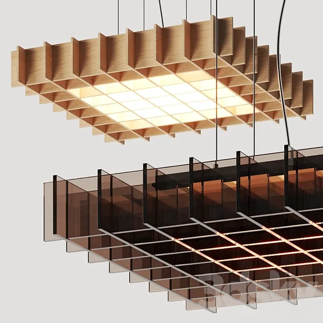 Pablo Grid Pendant Lamp 3D Model