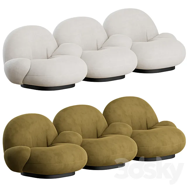 Pacha Sofa 3 Seater by GUBI 3DModel Pacha Sofa 3 Seater by GUBI 3DModel