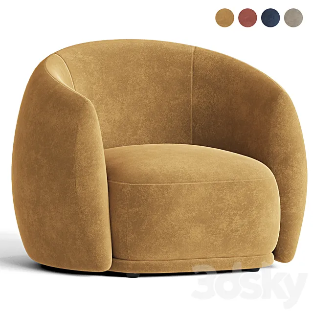 Pacific armchair vitra 3D Model Pacific armchair vitra 3D Model