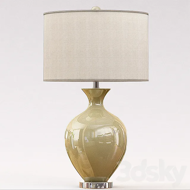 Pacific Coast Lighting® Hanford Straw Table Lamp 3DModel