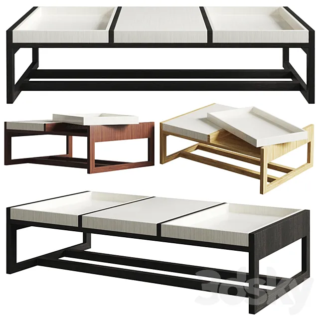 Pacini & Cappellini MOSAICO Lacquered coffee table 3DModel Pacini & Cappellini MOSAICO Lacquered coffee table 3DModel