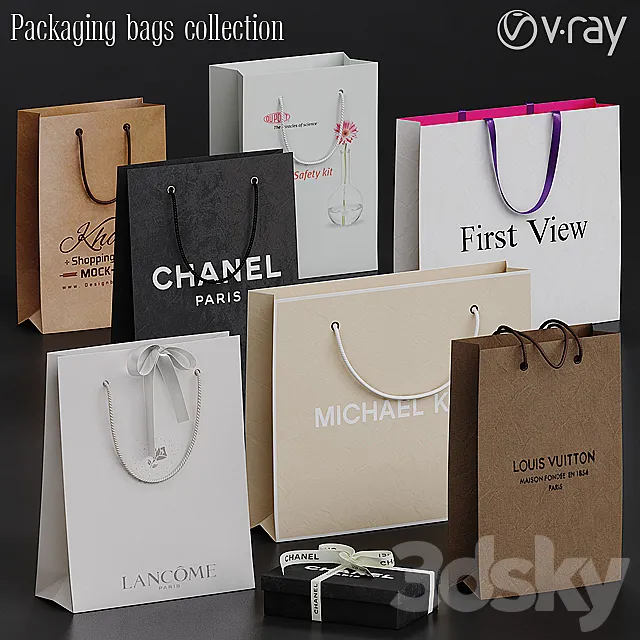 Packaging bags 3DModel Packaging bags 3DModel