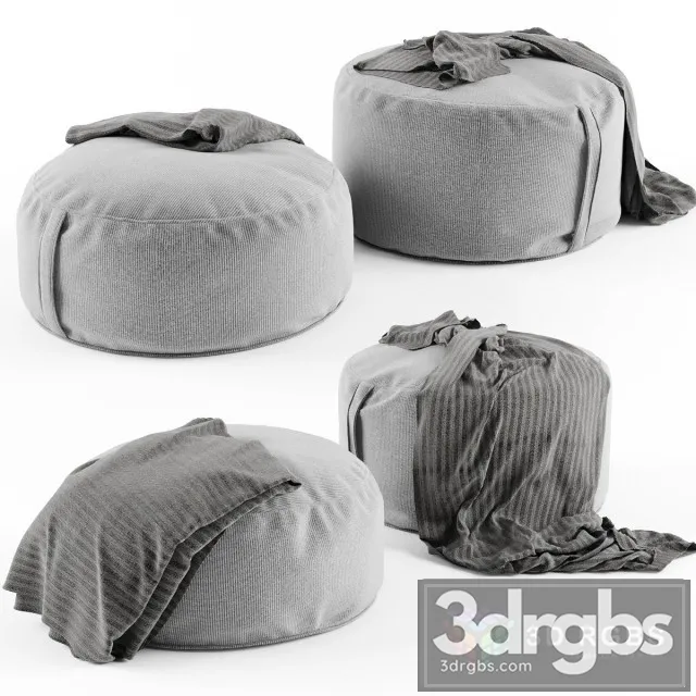 Padded Stool 3D Model Download