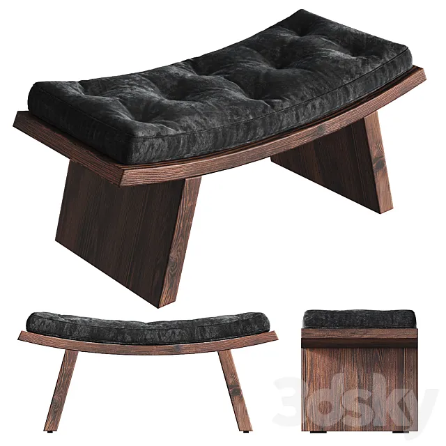 Padded stool 3DModel Padded stool 3DModel