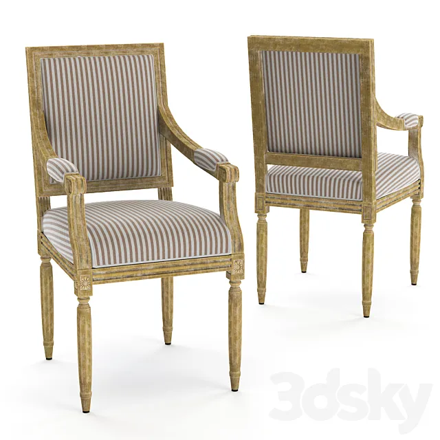 Paden Arm Chair 3D Model Paden Arm Chair 3D Model