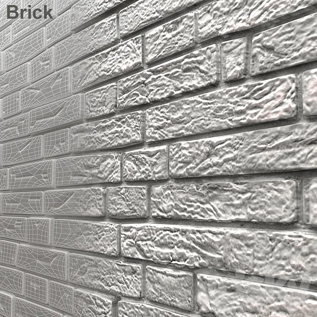 Painted brick 3DModel Painted brick 3DModel