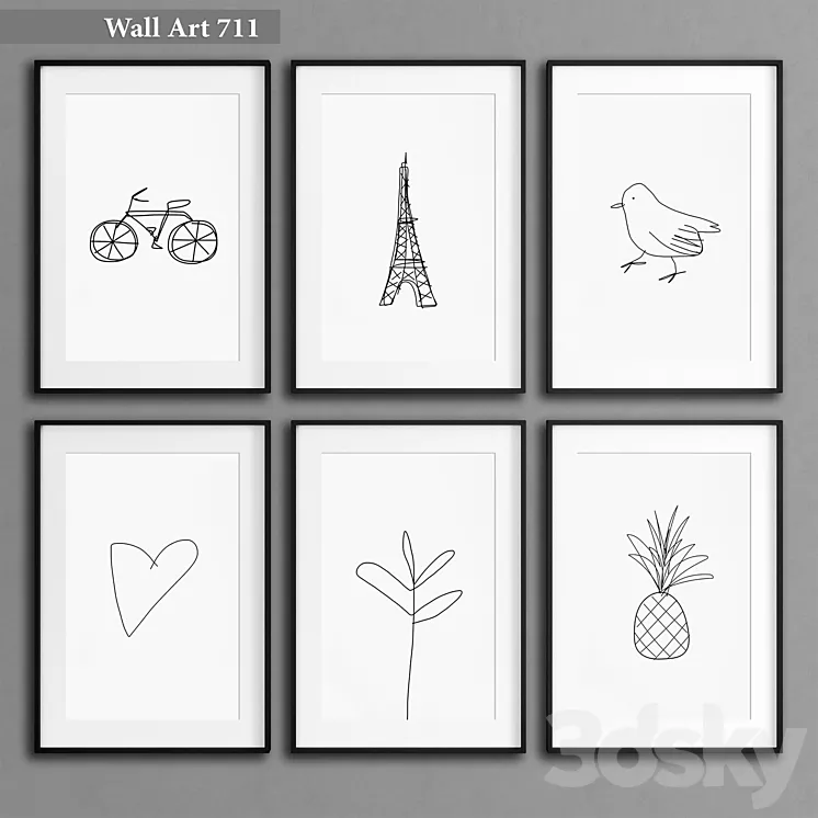 Paintings 711 3D Model Free Download