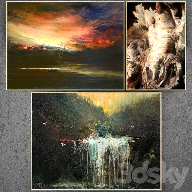 Paintings abstract | set 245 3DModel Paintings abstract | set 245 3DModel