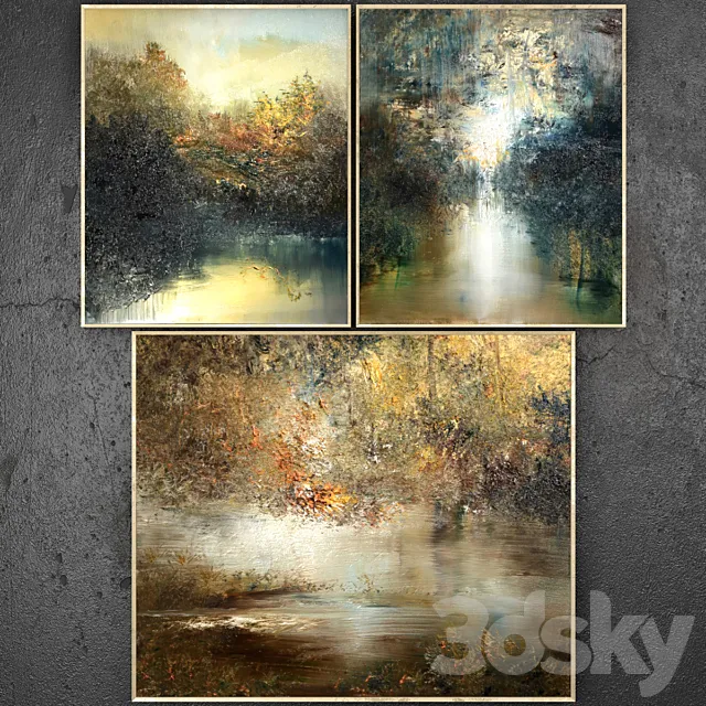 Paintings abstract | set 319 3D Model