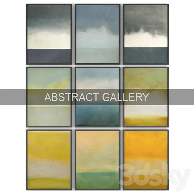 Paintings abstract | set 33 3D Model Paintings abstract | set 33 3D Model