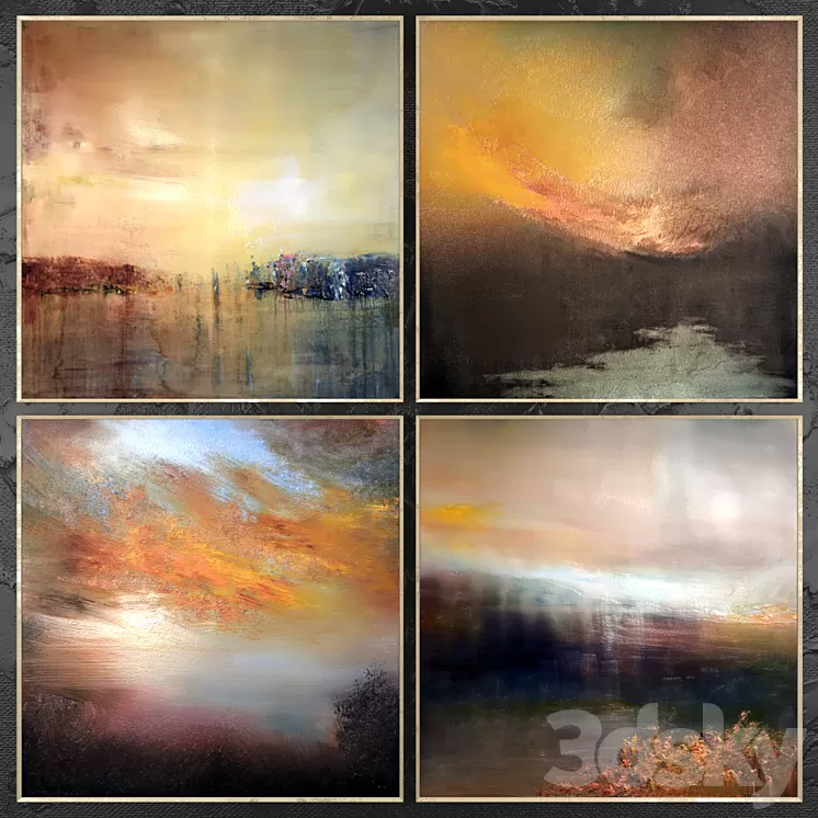 Paintings abstract | set 435 3D Model