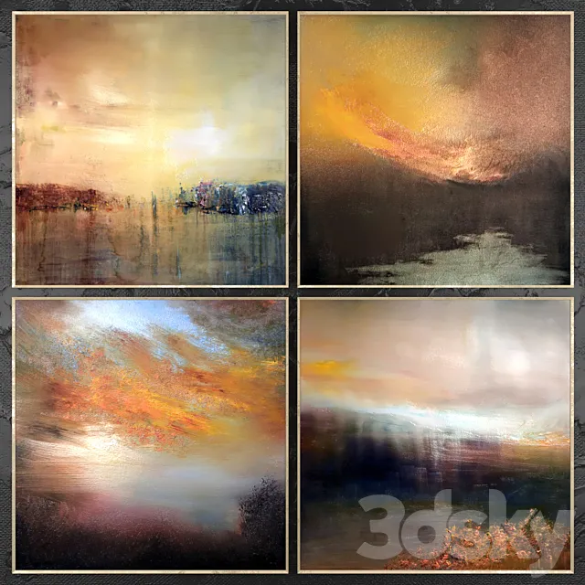 Paintings abstract | set 435 3DModel Paintings abstract | set 435 3DModel
