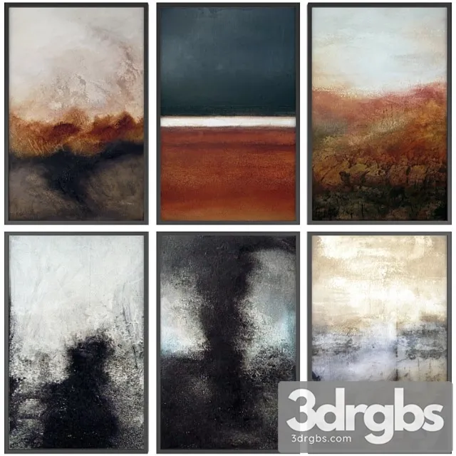 Paintings Abstract Set 60 3D Model Download