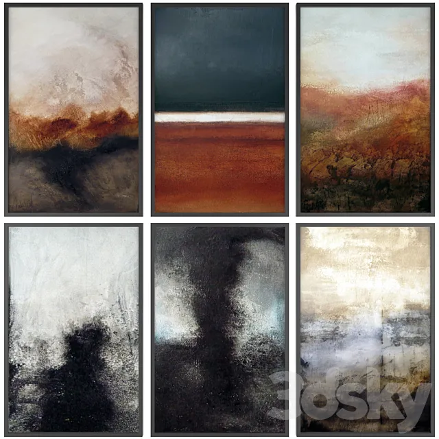Paintings abstract | set 60 3D Model Paintings abstract | set 60 3D Model