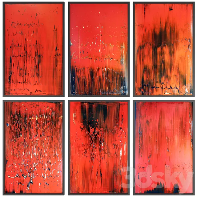 Paintings abstract | set 73 3D Model Paintings abstract | set 73 3D Model