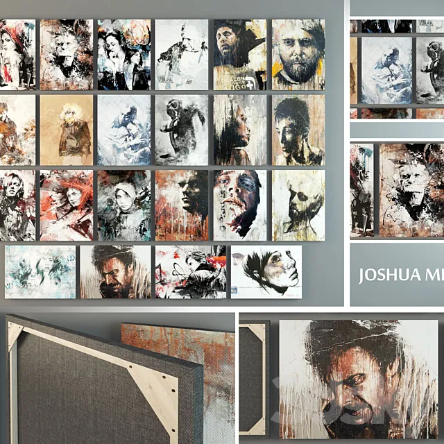 paintings by Joshua MIielis 3D Model