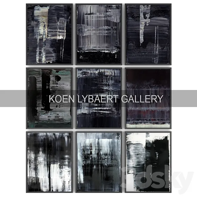 Paintings by Koen Lybaert | set 1 3D Model Paintings by Koen Lybaert | set 1 3D Model