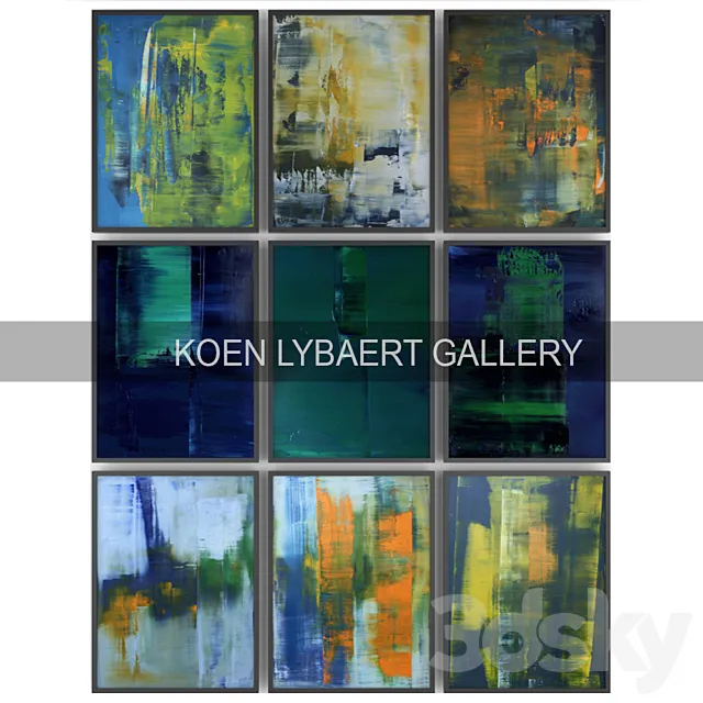 Paintings by Koen Lybaert | set 12 3D Model Paintings by Koen Lybaert | set 12 3D Model