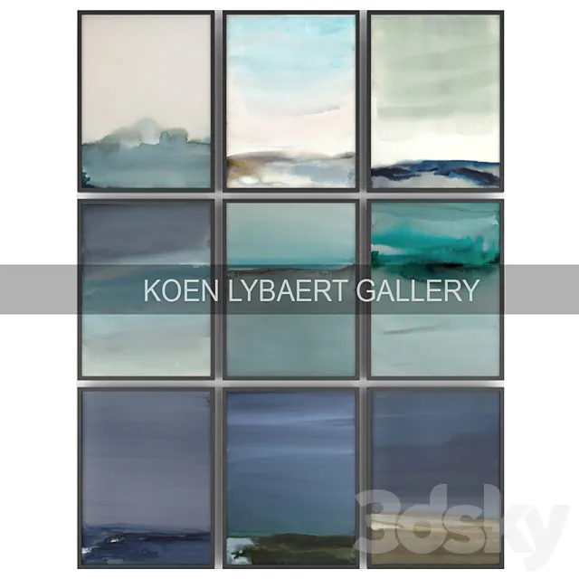 Paintings by Koen Lybaert | set 15 3D Model Paintings by Koen Lybaert | set 15 3D Model