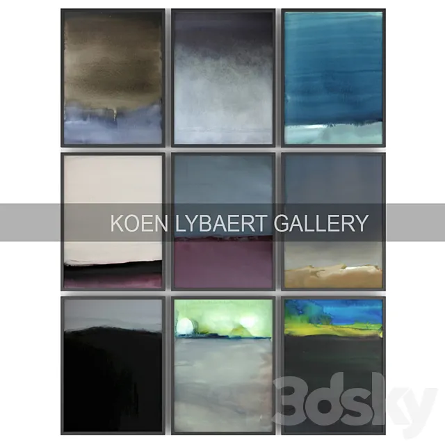 Paintings by Koen Lybaert | Set 20 3D Model Paintings by Koen Lybaert | Set 20 3D Model