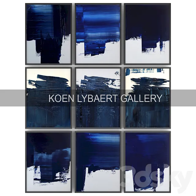 Paintings by Koen Lybaert | set 7 3D Model Paintings by Koen Lybaert | set 7 3D Model