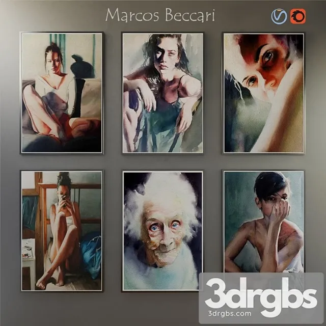 Paintings by marcos beccari 3D Model Download
