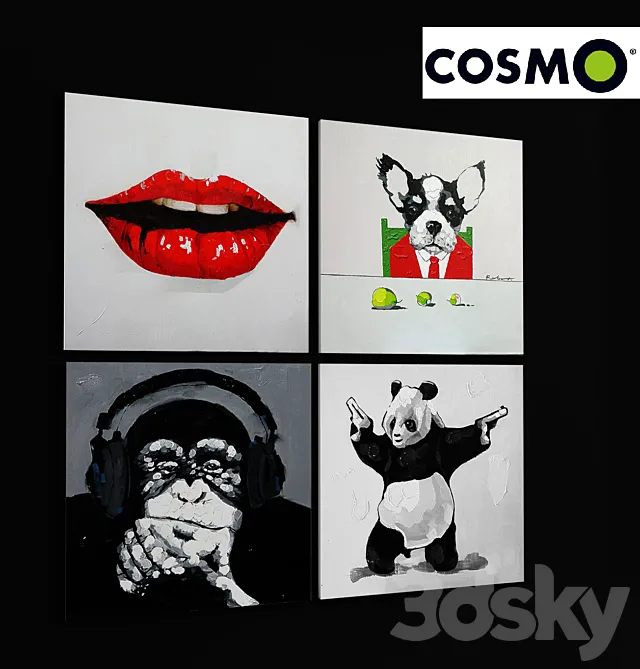Paintings Cosmo 3DModel Paintings Cosmo 3DModel