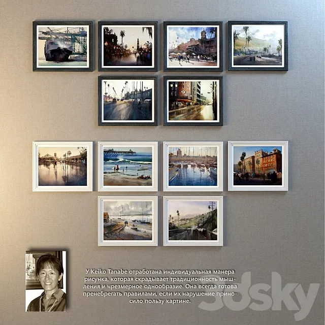 Paintings Keiko Tanabe 3D Model Paintings Keiko Tanabe 3D Model