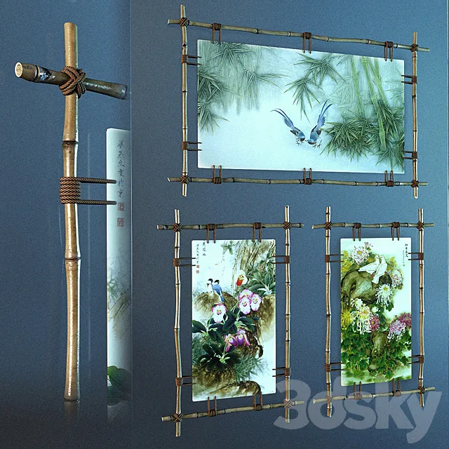 Paintings of bamboo 3DModel