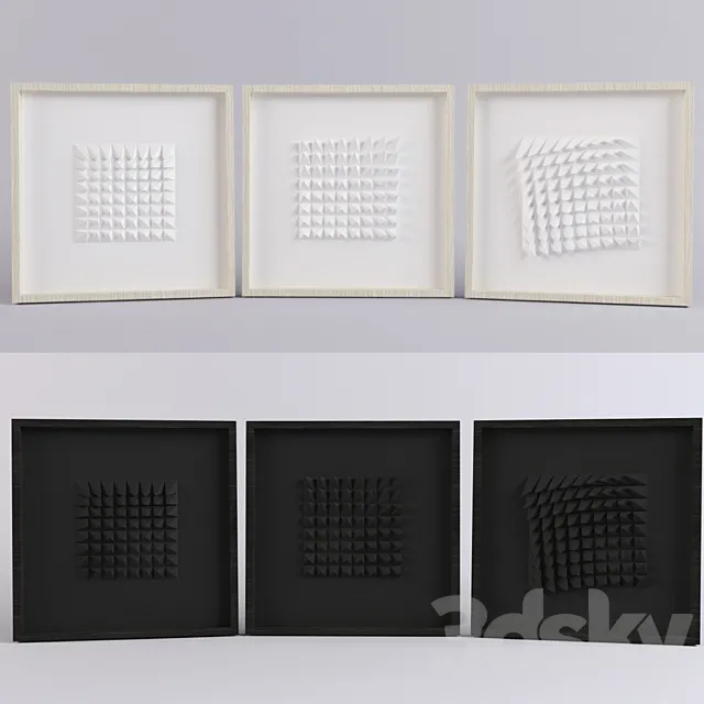 Paintings Origami “EXTRACTION SERIES 3D Model