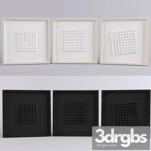 Paintings Orignami Extraction Series 3D Model Download