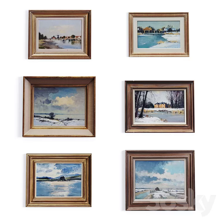 Paintings Set by Ian Houston 3D Model