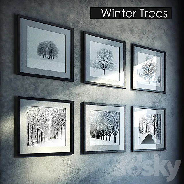 Paintings winter theme 3DModel