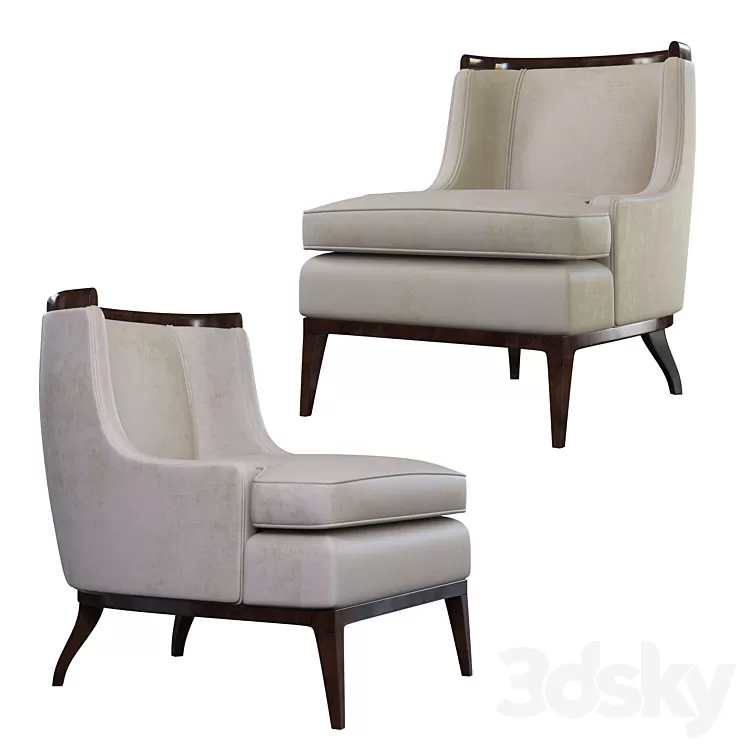 Pair of Erwin Lambeth for Tomlinson Sculptural Chairs 3D Model