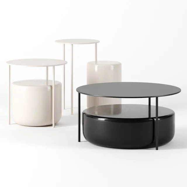 Pair tables by Mobel copenhagen 3D Model Pair tables by Mobel copenhagen 3D Model