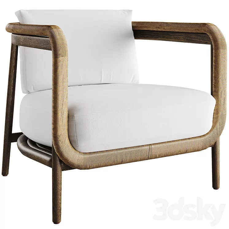 Palecek Duvall Lounge Chair 3D Model Free Download