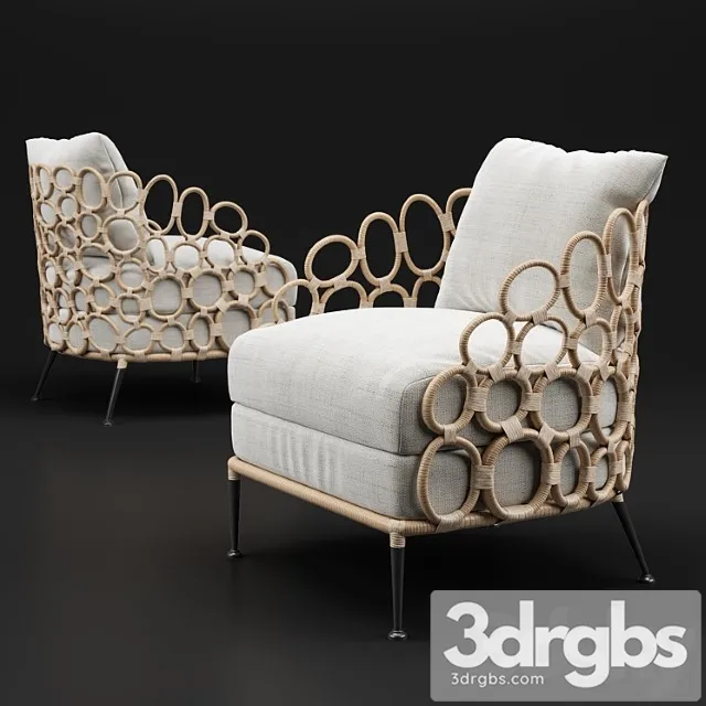 Palecek ella lounge chair 3D Model Download