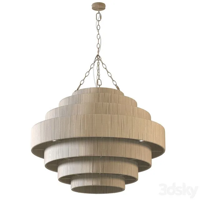 Palecek everly pendant natural light 3D Model Palecek everly pendant natural light 3D Model