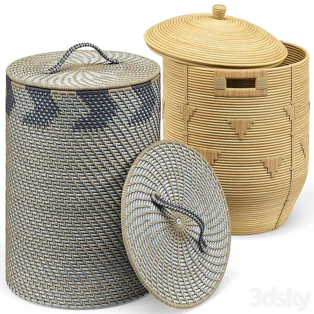 Palecek Highlands Basket 3D Model Palecek Highlands Basket 3D Model