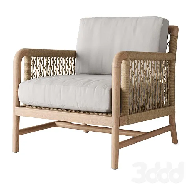 Palecek Montecito Outdoor Lounge Chair 3D Model Palecek Montecito Outdoor Lounge Chair 3D Model
