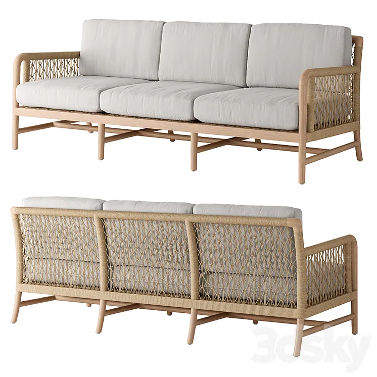 Palecek Montecito Outdoor Sofa 3D Model Free Download Palecek Montecito Outdoor Sofa 3D Model Free Download