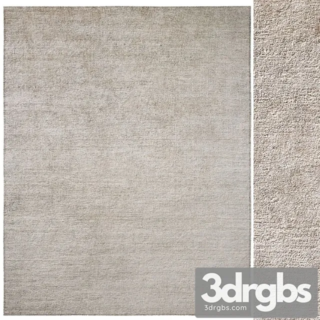 Palermo hand-knotted silk rug 3D Model Download