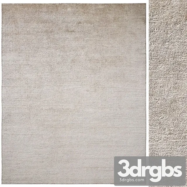 Palermo Hand Knotted Silk Rug 3D Model Download